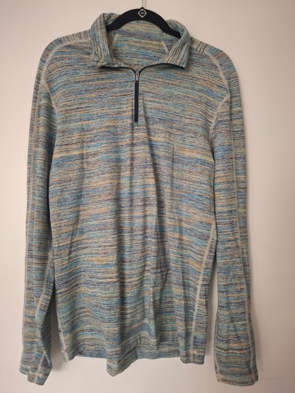 Lululemon Surge Warm 1/2 Zip Space Dye Camo Deep Navy